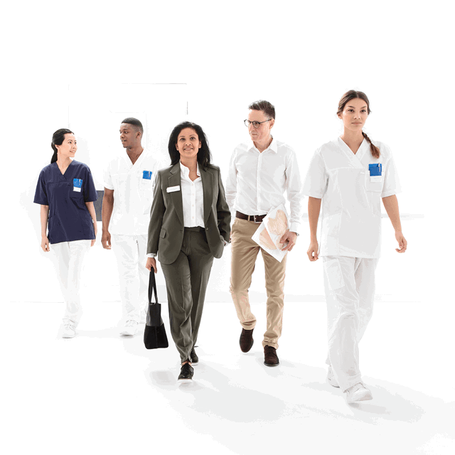 A photo of a group of health care professionals. 