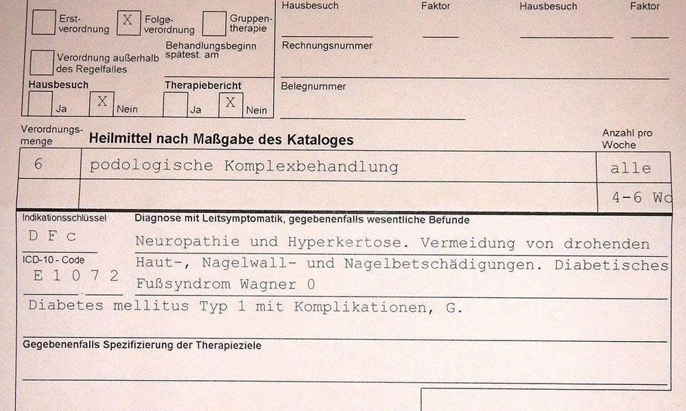 Abb. 3: Beispiel einer Heilmittelverordnung zur KPE